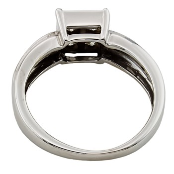 18ct white gold Diamond 1.00cts Ring size N